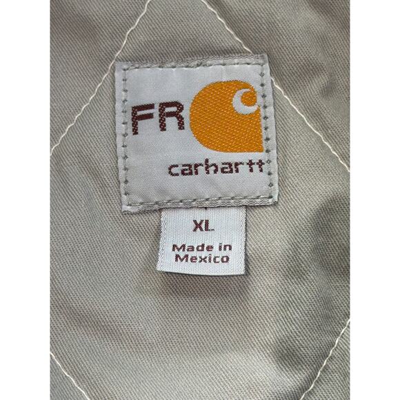 Carhartt FR 101625 Jacket Mens XL Black Quilt Lined Duck Coat Workwear NFPA 2112 - Picture 4 of 10